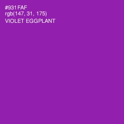 #931FAF - Violet Eggplant Color Image